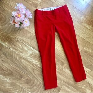 J Crew Red Stretch Skinny Pant